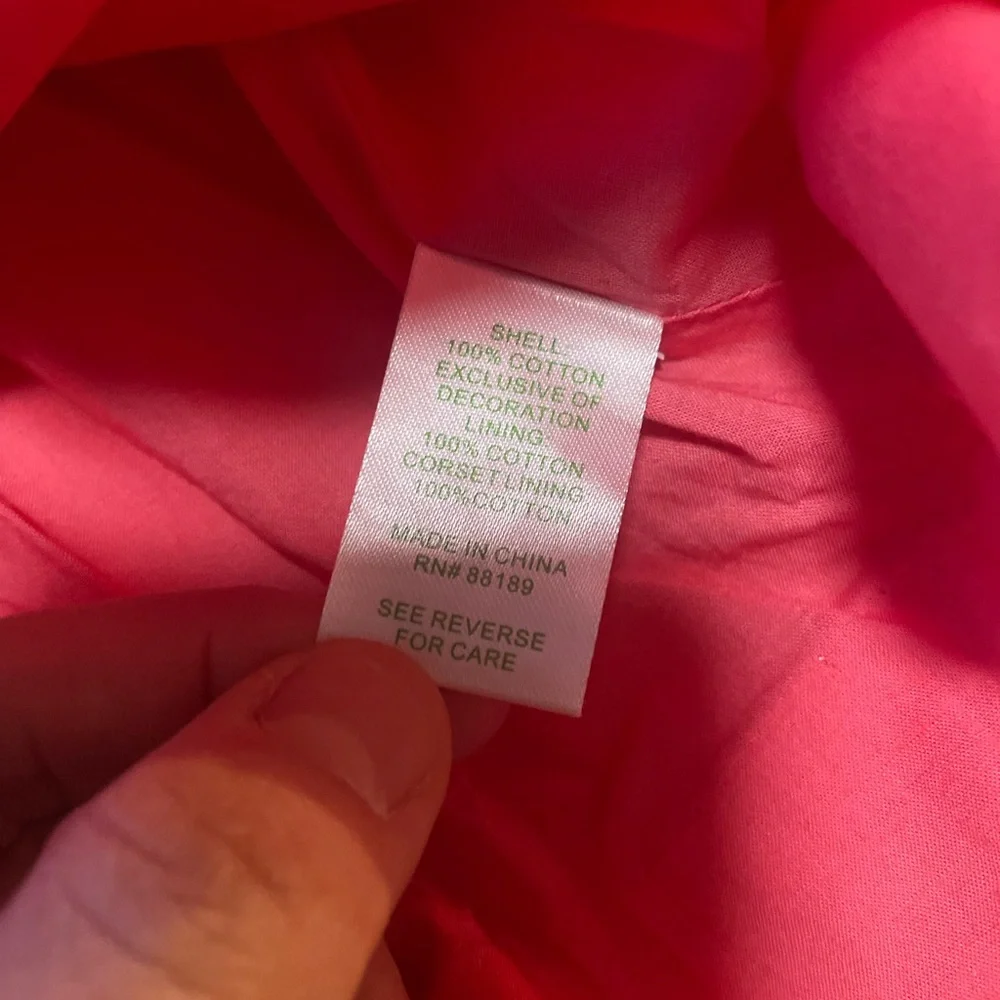 Lilly Pulitzer Pink Embroidered Seashell Strapless Dress, Size 2 Summer Flirty - Picture 5 of 9